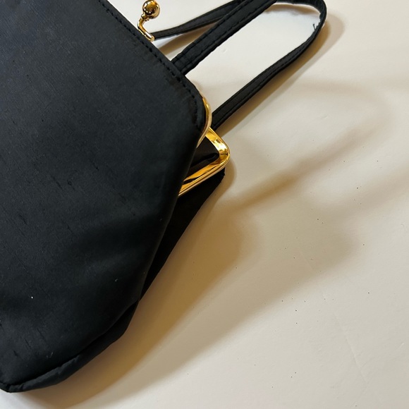 Vintage Beaded Evening Bag Silk Shantung Excellant Condition with Change Purse. - Picture 6 of 6